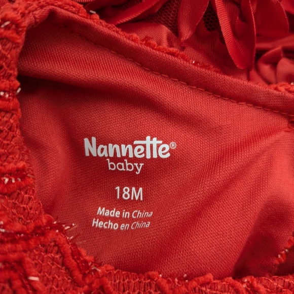 NWT Nannette Red Dress and Bloomers 18m - Picture 4 of 6